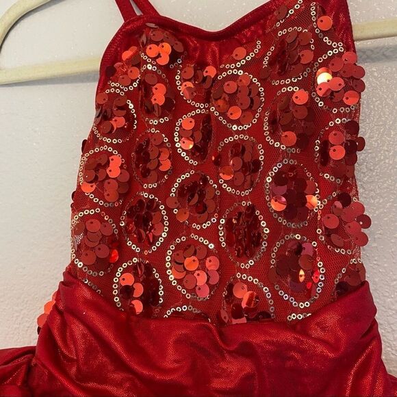 Weissman Dance costume Red tutu ballet jazz dress leotard 6150 small child SC 6 - Picture 3 of 13